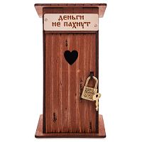 Туалет копилка 1 кабинка "Деньги не пахнут" окрашенная во Михайловске